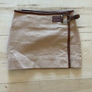 Ralph Lauren leather trimmed toddler 3/3T khaki riding skirt.